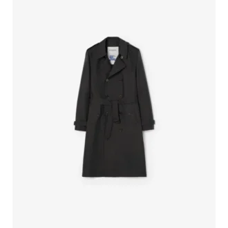 Trench Coat lung Foxfield din amestec de nailon cu imprimeu geometric