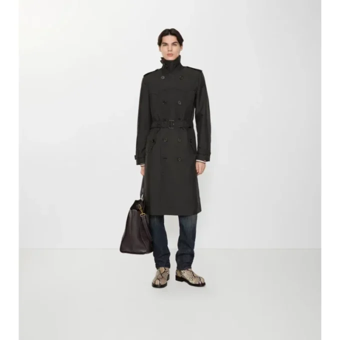 Trench Coat lung Foxfield din amestec de nailon cu imprimeu geometric Trench Coat lung Foxfield din amestec de nailon cu imprimeu geometric