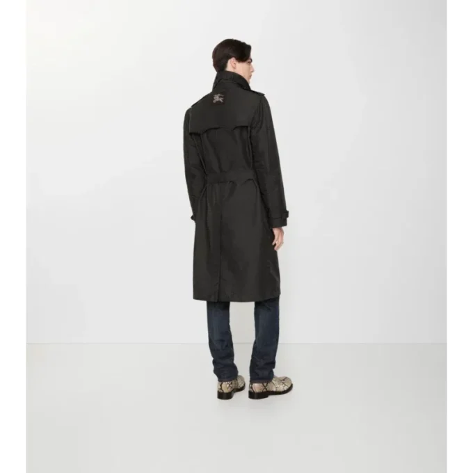 Trench Coat lung Foxfield din amestec de nailon cu imprimeu geometric Trench Coat lung Foxfield din amestec de nailon cu imprimeu geometric