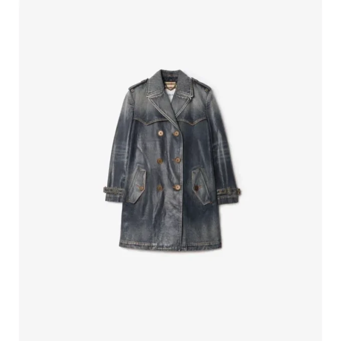 Trench Coat scurt din denim
