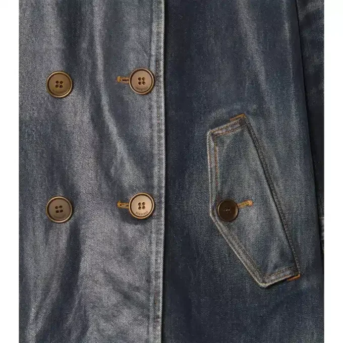 Trench Coat scurt din denim