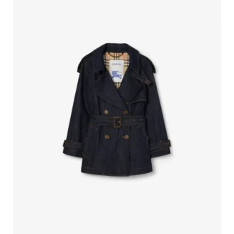 Trench Coat scurt din denim Fitzrovia