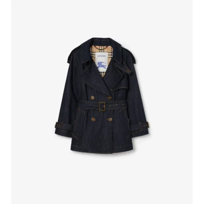Trench Coat scurt din denim Fitzrovia