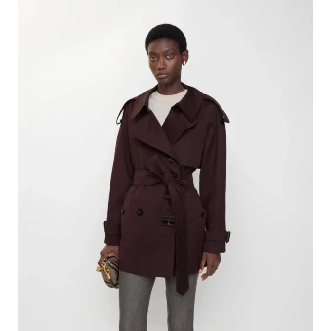 Trench Coat scurt din Gabardine Fitzrovia