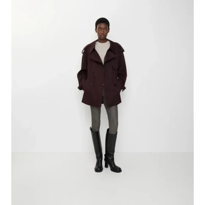 Trench Coat scurt din Gabardine Fitzrovia