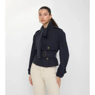 Trench Coat scurt din pânză Trerose
