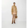 Trench Coat Summerside cu efect de rafie, acoperit cu imprimeu în carouri