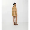 Trench Coat Summerside cu efect de rafie, acoperit cu imprimeu în carouri