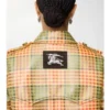 Trench Coat Summerside cu efect de rafie, acoperit cu imprimeu în carouri