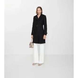 Trench Foxfield din dantelă Paisley, de lungime medie