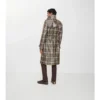 Trench Foxfield lung, cu imprimeu în carouri și efect de rafie Trench Foxfield lung, cu imprimeu în carouri și efect de rafie