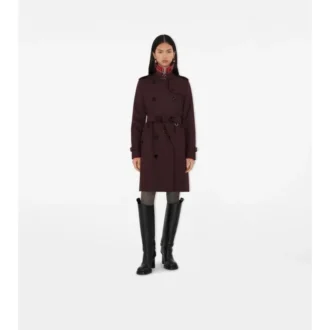 Trench Kensington din gabardină, lungime medie