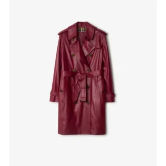 Trench Kensington din piele, de lungime medie