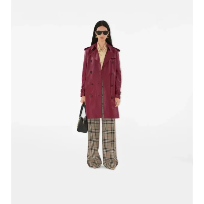 Trench Kensington din piele, de lungime medie Trench Kensington din piele, de lungime medie