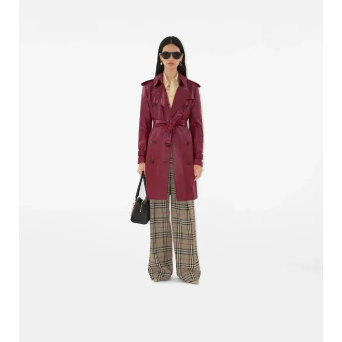 Trench Kensington din piele, de lungime medie Trench Kensington din piele, de lungime medie