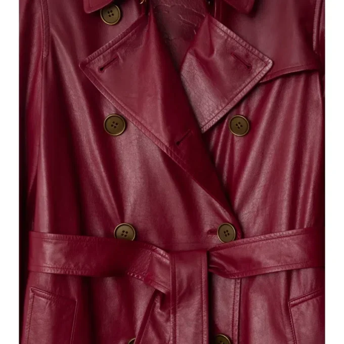 Trench Kensington din piele, de lungime medie Trench Kensington din piele, de lungime medie