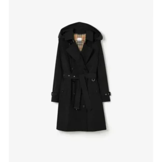 Trench Kensington din tafta, lungime medie