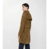 Trench Lawshall din piele de căprioară cu imprimeu Paisley, de lungime medie