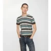 Tricou din amestec de lână cu dungi