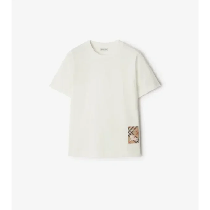 Tricou din bumbac Check Label Tricou din bumbac Check Label