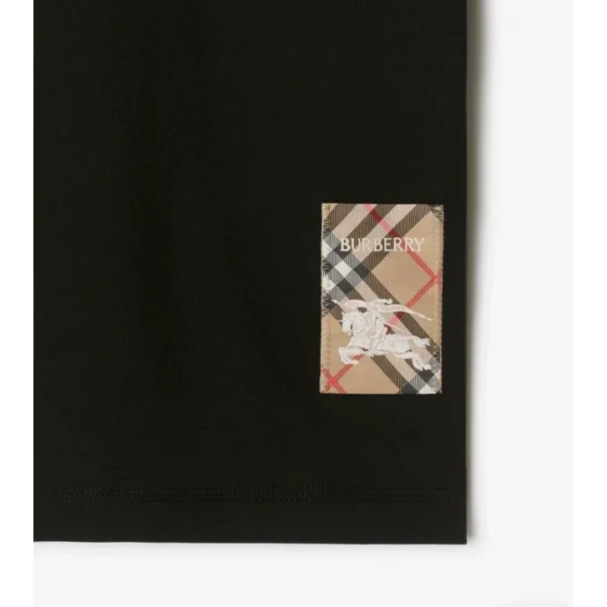 Tricou din bumbac Check Label Tricou din bumbac Check Label