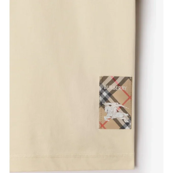 Tricou din bumbac Check Label Tricou din bumbac Check Label