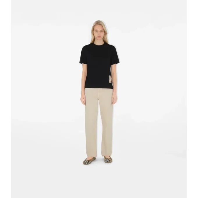 Tricou din bumbac Check Label Tricou din bumbac Check Label