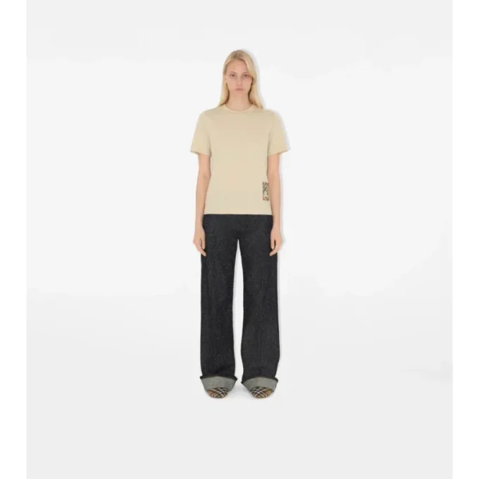 Tricou din bumbac Check Label Tricou din bumbac Check Label