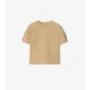 Tricou din bumbac cu bordură în carouri Tricou din bumbac cu bordură în carouri