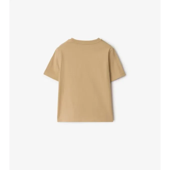 Tricou din bumbac cu bordură în carouri