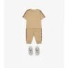 Tricou din bumbac cu bordură în carouri Tricou din bumbac cu bordură în carouri