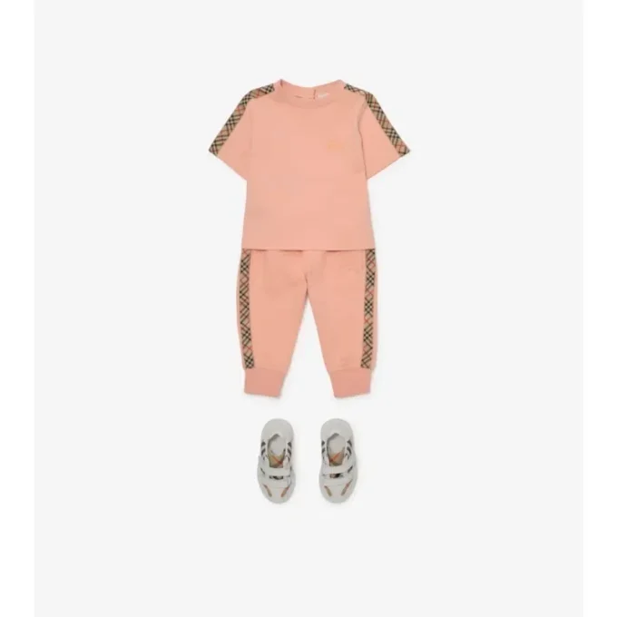 Tricou din bumbac cu bordură în carouri Tricou din bumbac cu bordură în carouri