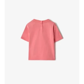 Tricou din bumbac cu bordură în carouri