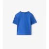 Tricou din bumbac cu bordură în carouri