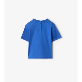 Tricou din bumbac cu bordură în carouri
