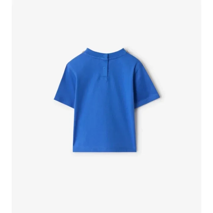 Tricou din bumbac cu bordură în carouri