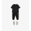 Tricou din bumbac cu bordură în carouri Tricou din bumbac cu bordură în carouri
