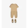Tricou din bumbac cu bordură în carouri Tricou din bumbac cu bordură în carouri