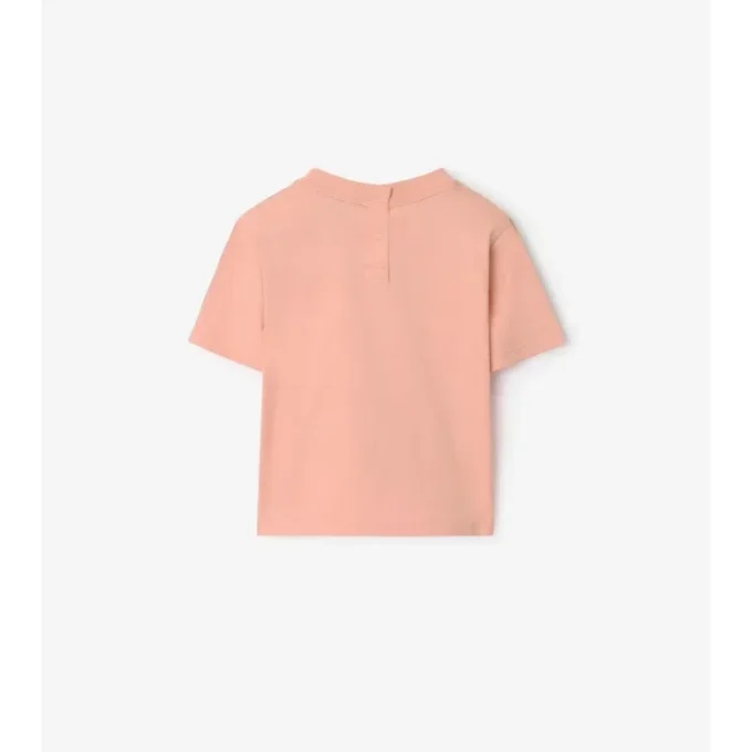 Tricou din bumbac cu bordură în carouri Tricou din bumbac cu bordură în carouri