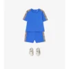 Tricou din bumbac cu bordură în carouri