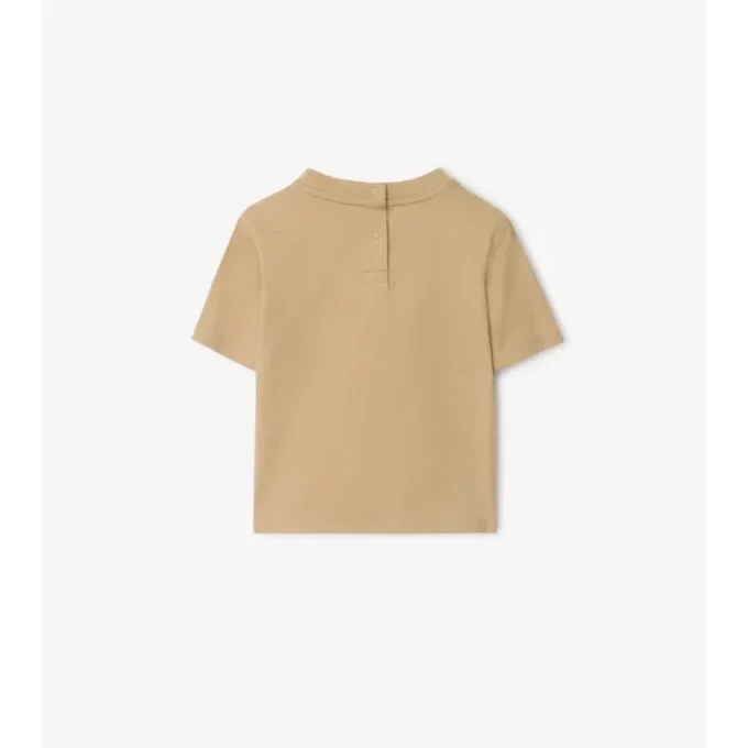 Tricou din bumbac cu bordură în carouri Tricou din bumbac cu bordură în carouri