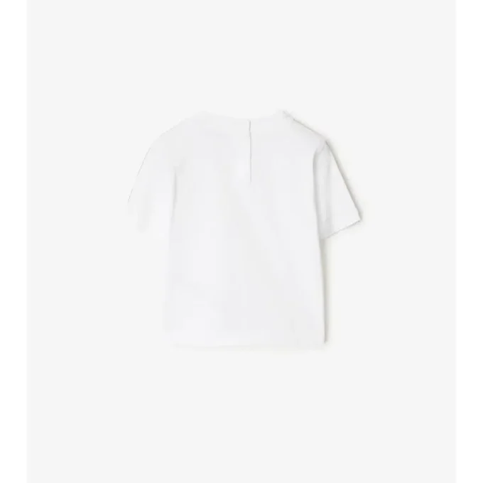 Tricou din bumbac cu bordură în carouri