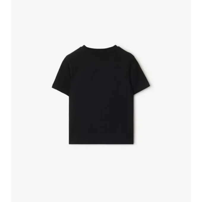 Tricou din bumbac cu bordură în carouri