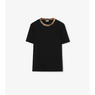 Tricou din bumbac cu borduri în carouri