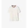 Tricou din bumbac cu borduri în carouri Tricou din bumbac cu borduri în carouri