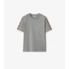 Tricou din bumbac cu borduri în carouri Tricou din bumbac cu borduri în carouri