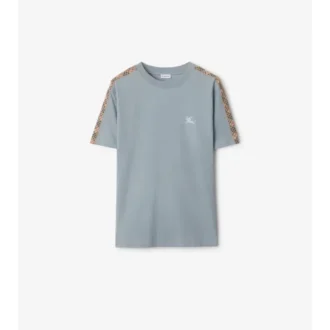 Tricou din bumbac cu borduri în carouri