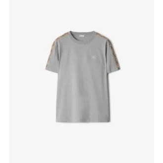 Tricou din bumbac cu borduri în carouri