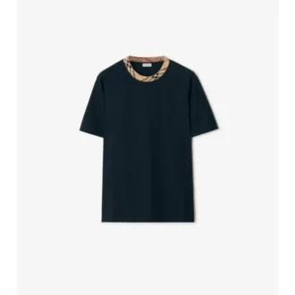 Tricou din bumbac cu borduri în carouri