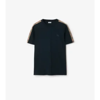 Tricou din bumbac cu borduri în carouri